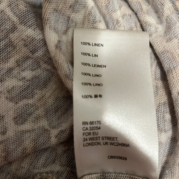 Anthropologie Maeve Linen Leopard Top Puff Sleeve - Picture 8 of 8